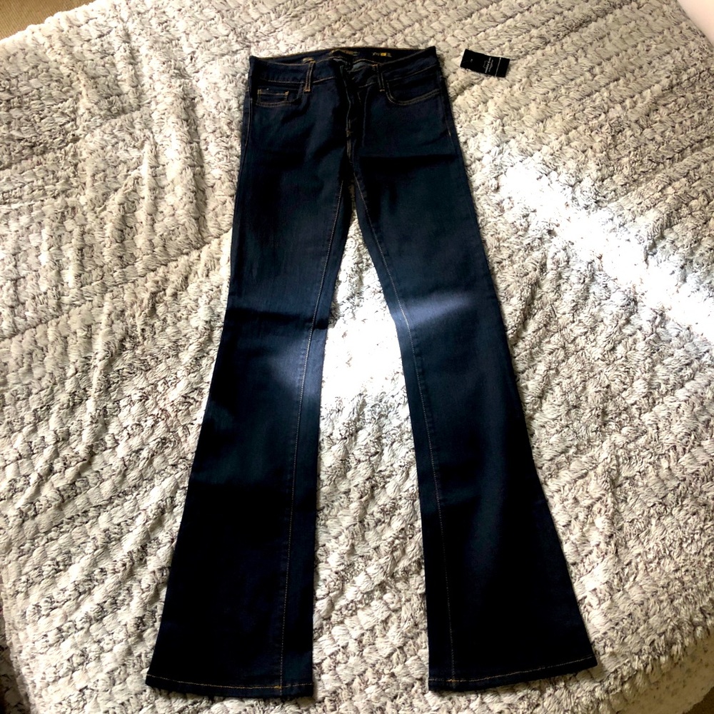 Andrew Marc Mini Flare Jeans Dark Wash